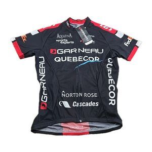 NEW - LOUIS GARNEAU Cycling Factory Jersey Black Red White Men's Medium